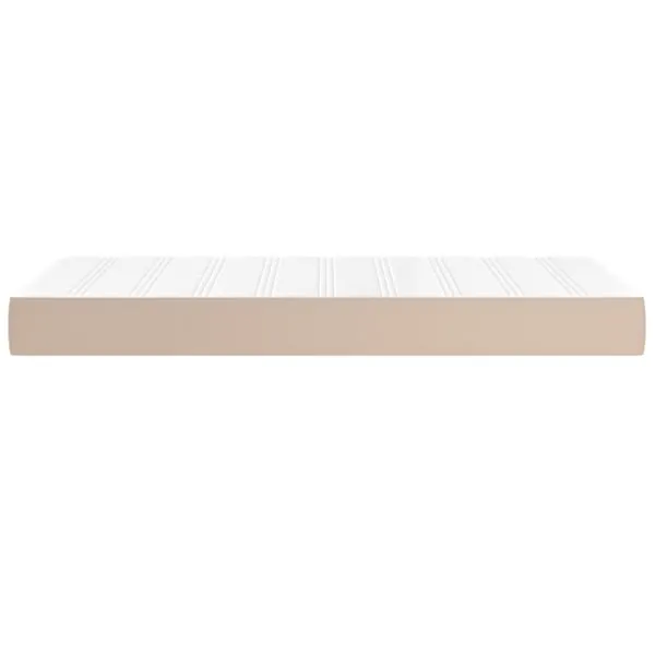 Saltea de pat cu arcuri, cappuccino, 100x200x20 cm, piele eco