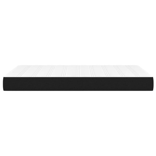 Saltea de pat cu arcuri, negru, 120x200x20 cm, textil