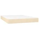 Saltea de pat cu arcuri, crem, 140x190x20 cm, textil