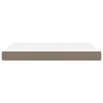 Saltea de pat cu arcuri, gri taupe, 140x200x20 cm, textil