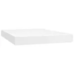 Saltea de pat cu arcuri, alb, 140x200x20 cm, piele ecologică