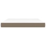 Saltea de pat cu arcuri, gri taupe, 180x200x20 cm, textil