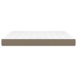 Saltea de pat cu arcuri, gri taupe, 180x200x20 cm, textil