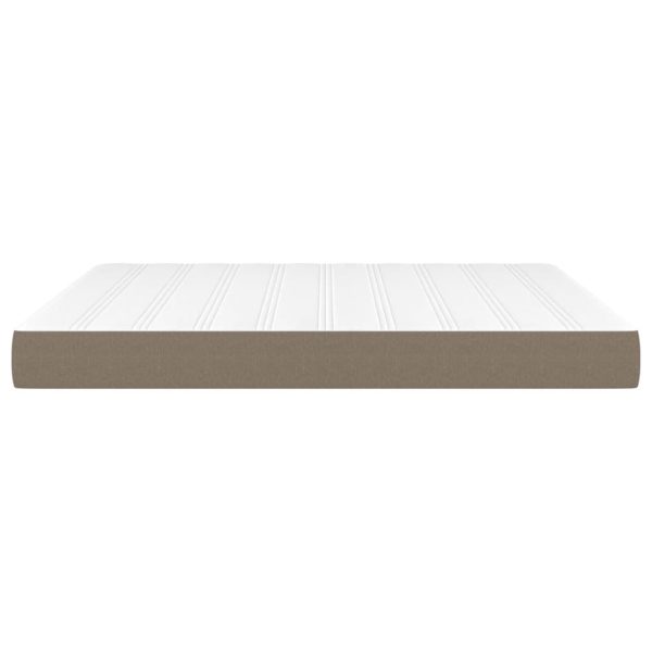 Saltea de pat cu arcuri, gri taupe, 180x200x20 cm, textil