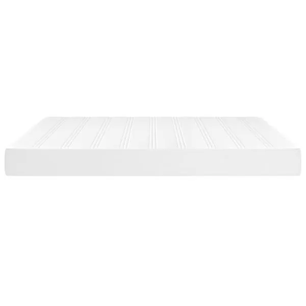 Saltea de pat cu arcuri, alb, 180x200x20 cm, piele ecologică