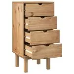 Dulap cu sertar „OTTA”, 45x39x90cm, lemn masiv de pin