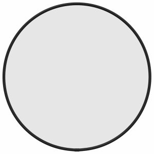 Oglindă de perete rotundă, negru, Ø 40 cm