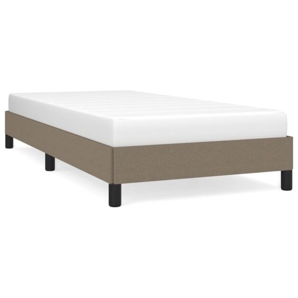 Cadru de pat fără saltea Taupe 90×200 cm țesătură