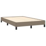 Cadru de pat fără saltea, gri taupe, 120×200 cm, textil