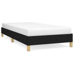 Cadru pat fără saltea țesătură neagră 90×200 cm