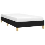Cadru pat fără saltea țesătură neagră 90×200 cm