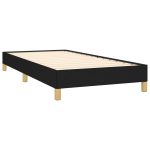 Cadru pat fără saltea țesătură neagră 90×200 cm