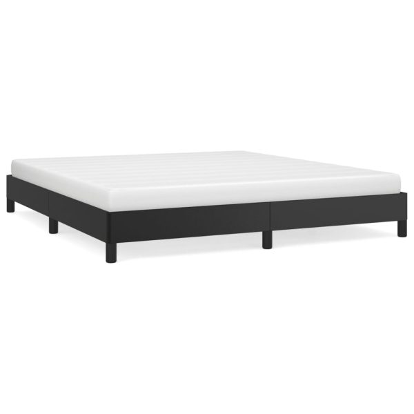 Cadru de pat, negru, 180×200 cm, piele ecologică