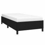 Cadru de pat fără saltea țesătură neagră 80×200 cm