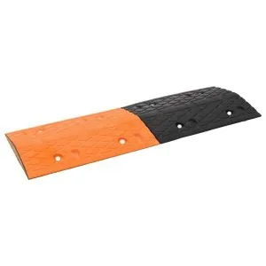 Prag limitator de viteză galben și negru, 97×32,5×4 cm, cauciuc