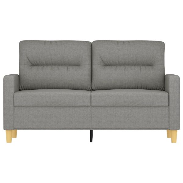 Canapea cu 2 locuri, gri închis, 120 cm, material textil