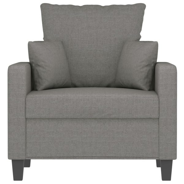Fotoliu canapea, gri închis, 60 cm, material textil