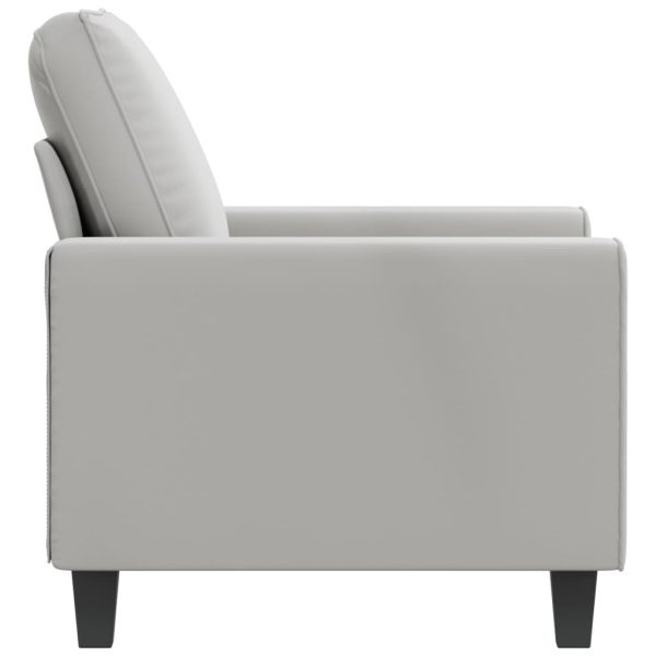Fotoliu canapea, gri deschis, 60 cm, textil microfibră