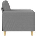 Fotoliu canapea, gri deschis, 60 cm, material textil