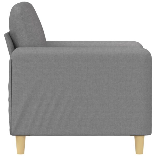 Fotoliu canapea, gri deschis, 60 cm, material textil