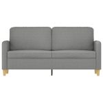Canapea cu 2 locuri, gri închis, 140 cm, material textil