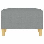 Taburet, gri deschis, 60x50x41 cm, material textil