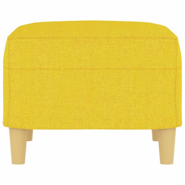 Taburet, galben deschis, 60x50x41 cm, material textil