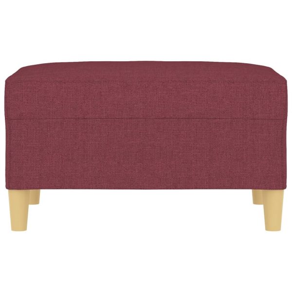 Taburet, roșu vin, 70x55x41 cm, material textil