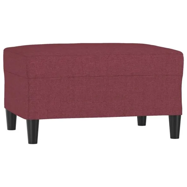 Taburet, roșu vin, 70x55x41 cm, material textil