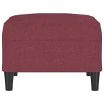 Taburet, roșu vin, 70x55x41 cm, material textil