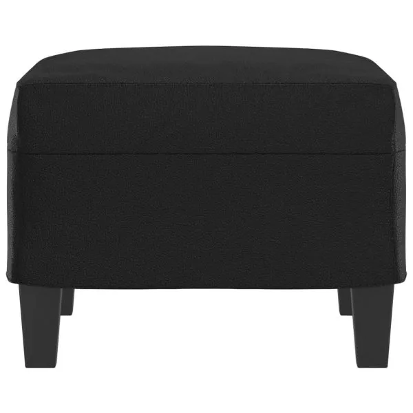 Taburet, negru, 60x50x41 cm, piele ecologică