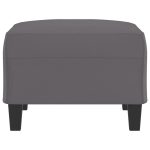 Taburet, gri, 70x55x41 cm, piele ecologică
