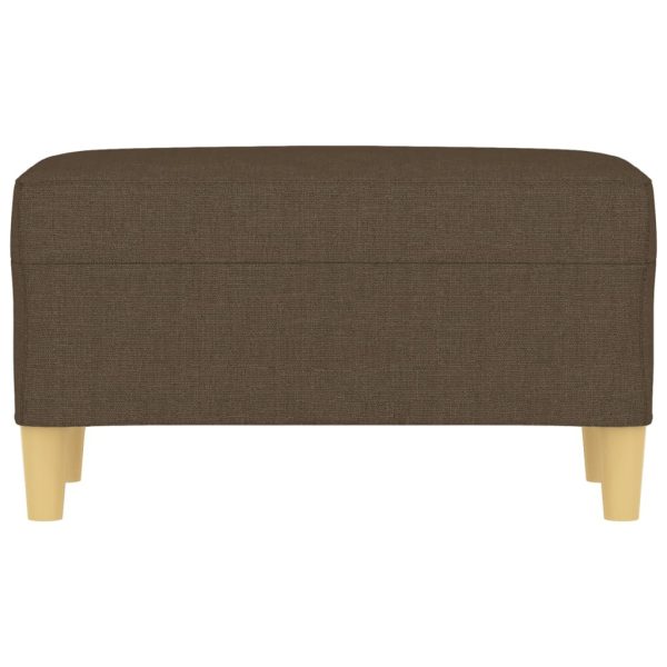 Bancă, maro, 70x35x41 cm, textil
