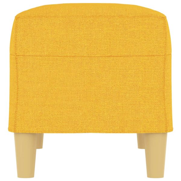 Bancă, galben deschis, 70x35x41 cm, textil