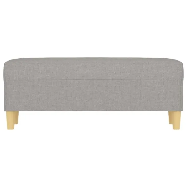 Bancă, gri deschis, 100x35x41 cm, textil
