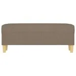 Bancă, gri taupe, 100x35x41 cm, textil
