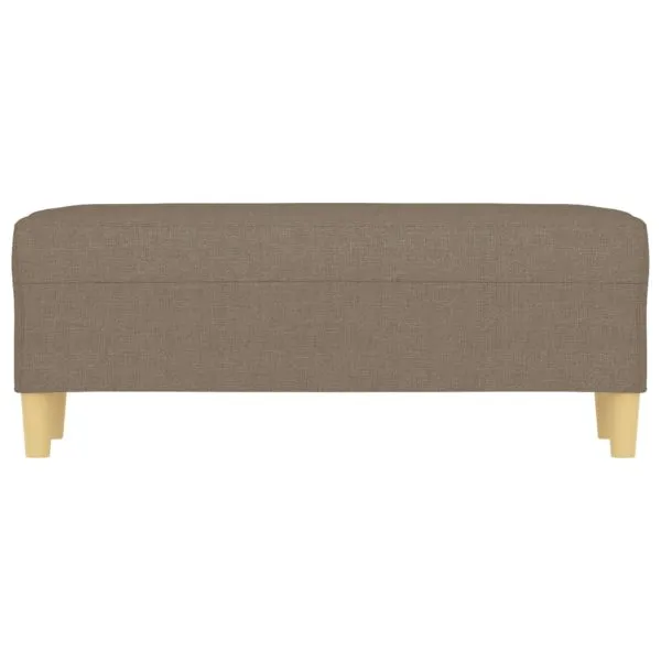 Bancă, gri taupe, 100x35x41 cm, textil