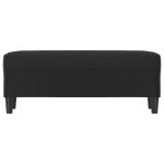 Bancă, negru, 100x35x41 cm, piele ecologică