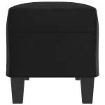 Bancă, negru, 100x35x41 cm, piele ecologică