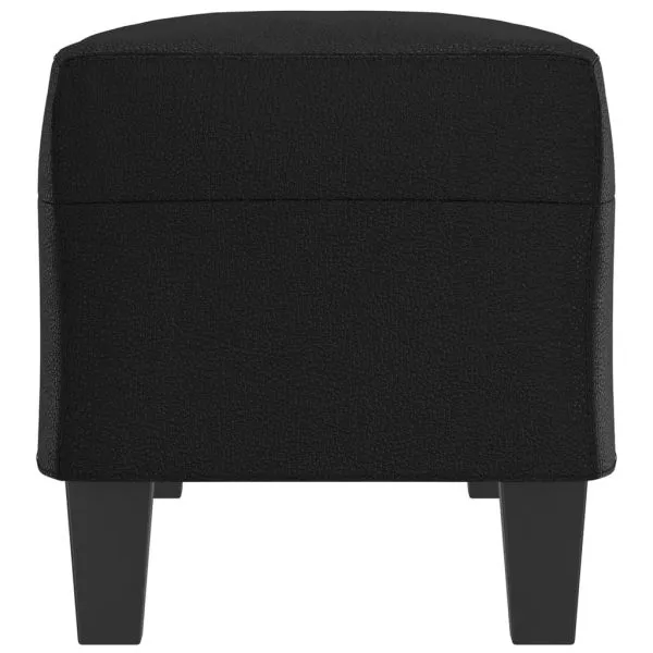 Bancă, negru, 100x35x41 cm, piele ecologică