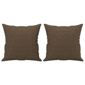Perne decorative, 2 buc., maro, 40×40 cm, material textil