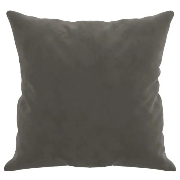 Perne decorative, 2 buc., gri închis, 40×40 cm, catifea