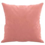 Perne decorative, 2 buc., roz, 40×40 cm, catifea