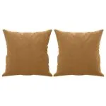 Perne decorative, 2 buc., maro, 40×40 cm, catifea