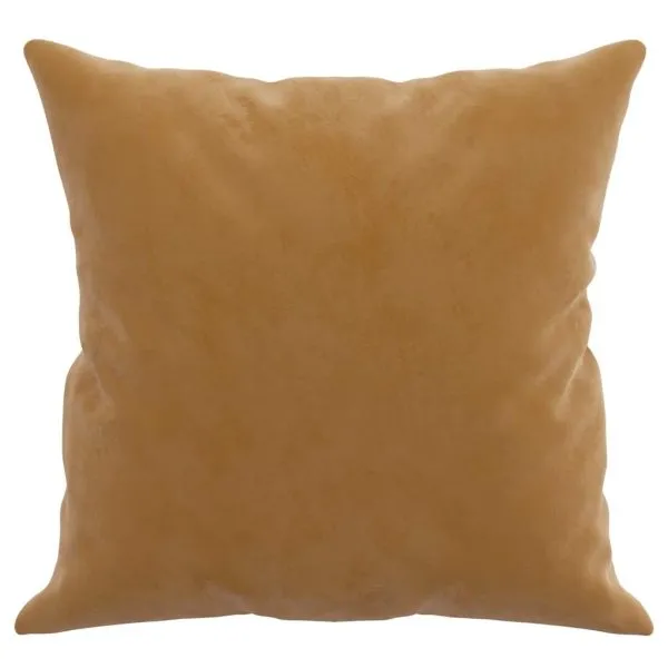 Perne decorative, 2 buc., maro, 40×40 cm, catifea