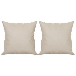 Perne decorative, 2 buc., crem, 40×40 cm, microfibră