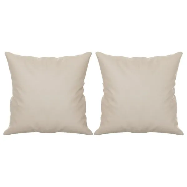 Perne decorative, 2 buc., crem, 40×40 cm, microfibră