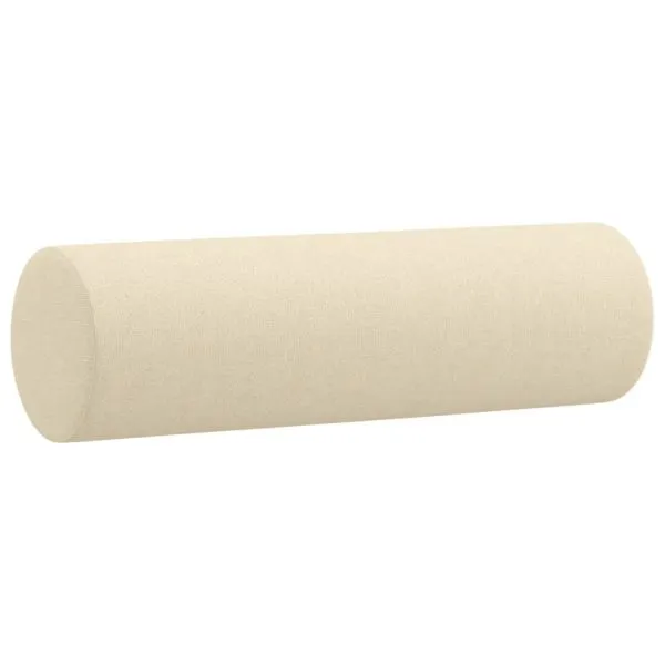 Perne decorative, 2 buc., crem, Ø15×50 cm, textil