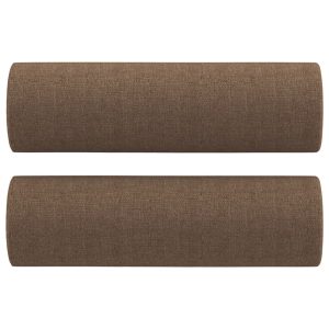 Perne decorative, 2 buc., maro, Ø15×50 cm, textil
