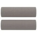 Perne decorative, 2 buc., gri taupe, Ø15×50 cm, textil